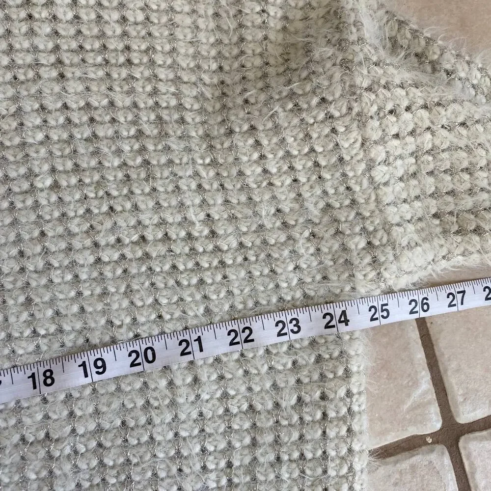 NWOT FRNCH Paris Cream Mock-Neck Soft Knit Sweater S/M — Quiet Luxury
